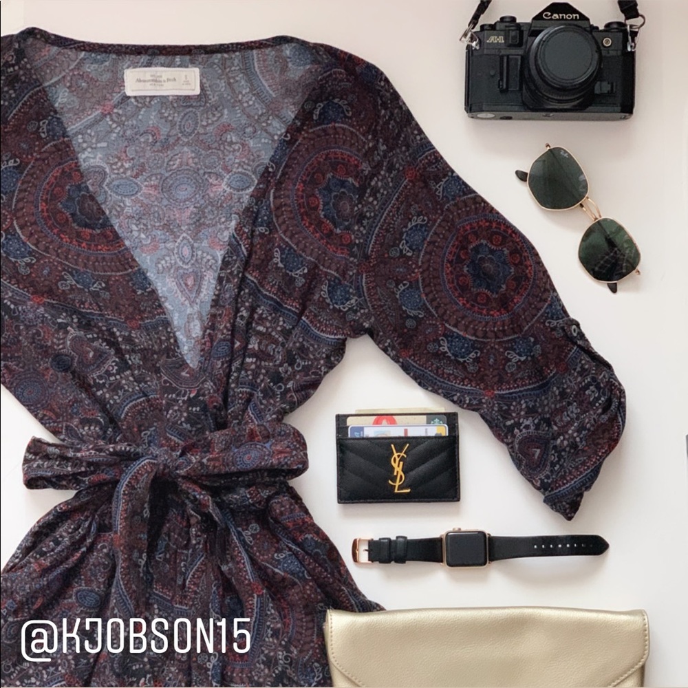 Abercrombie Paisley Patterned Wrap Jumpsuit